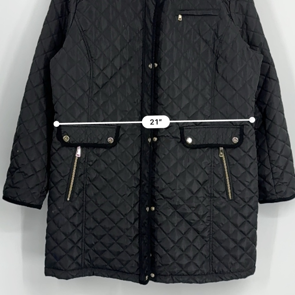 Ralph Lauren black quilted mid length winter jacket - Picture 9 of 13